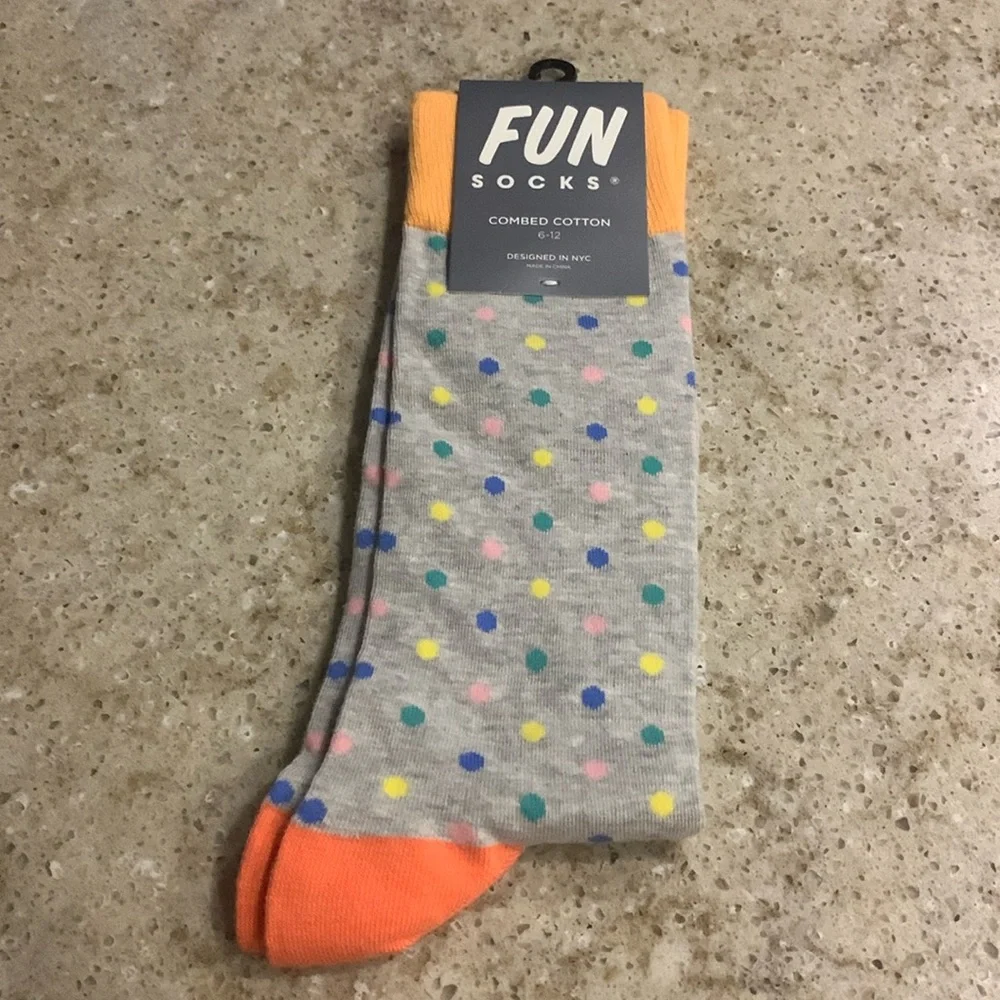 NWT Fun Micro Dot Crew Socks